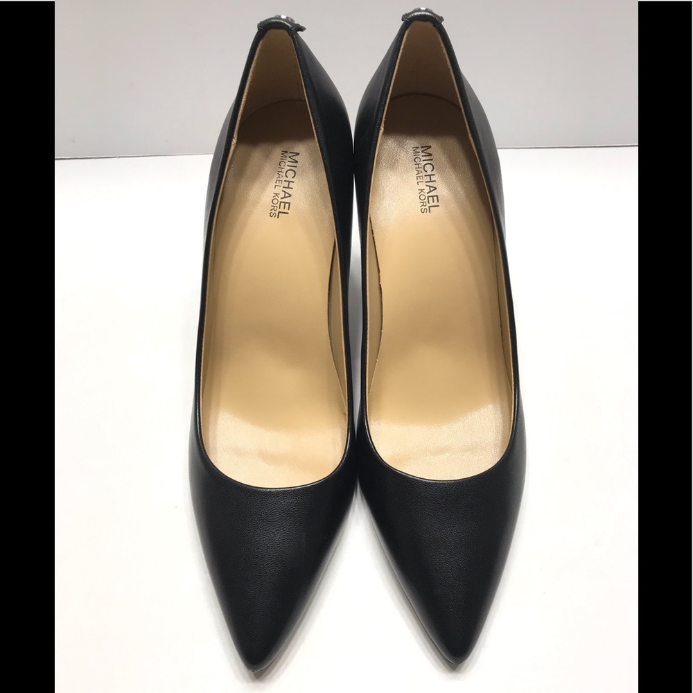 NEW Michael Kors Dorothy Leather Pointed Toe Heels - Picture 2 of 8